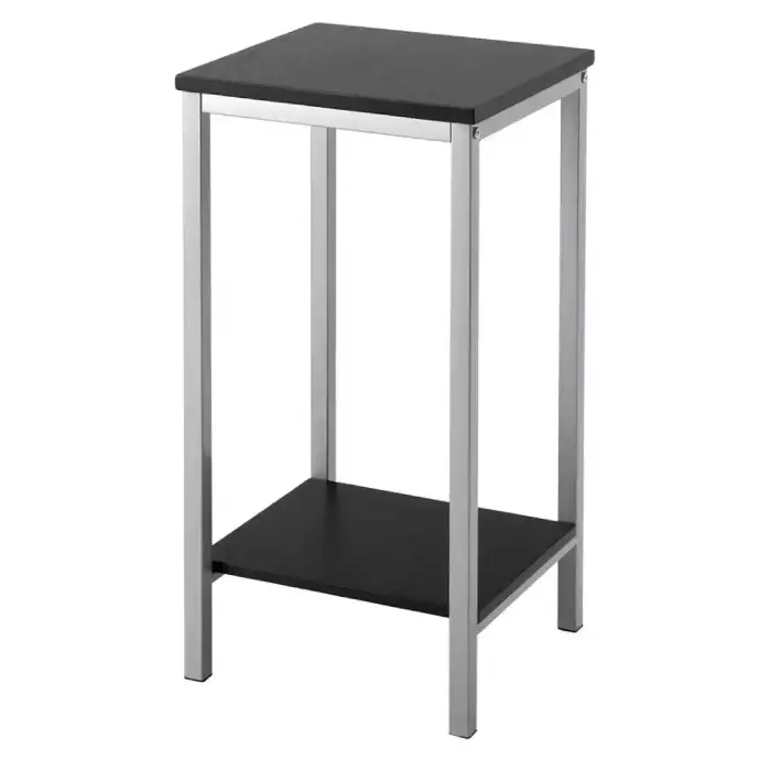 Mesilla auxiliar de laminado mdf negro y hierro