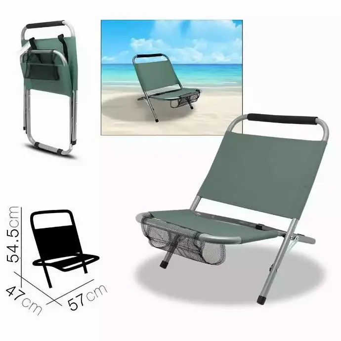 Silla baja. Plegable