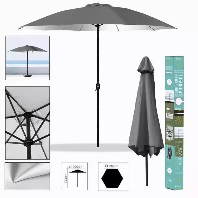 Sombrilla con elevador 3 metros