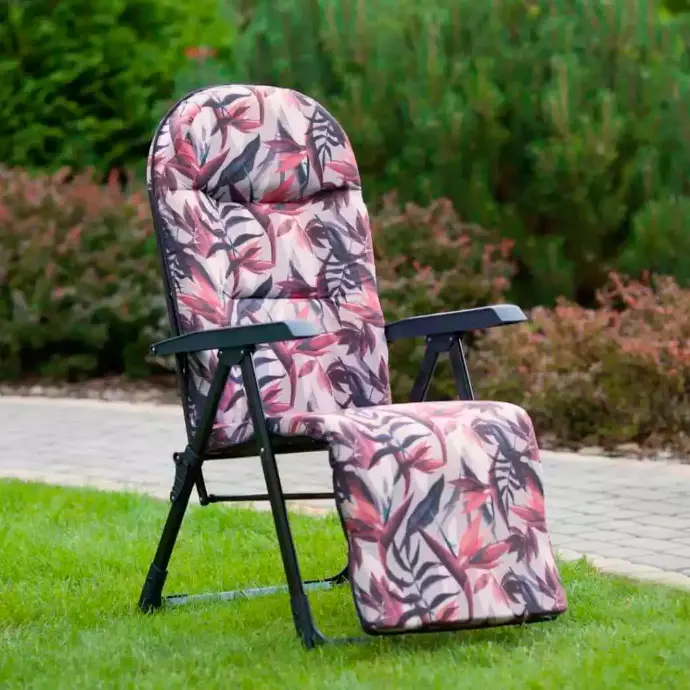 Sillón hamaca de jardín tres tramos. Plegable