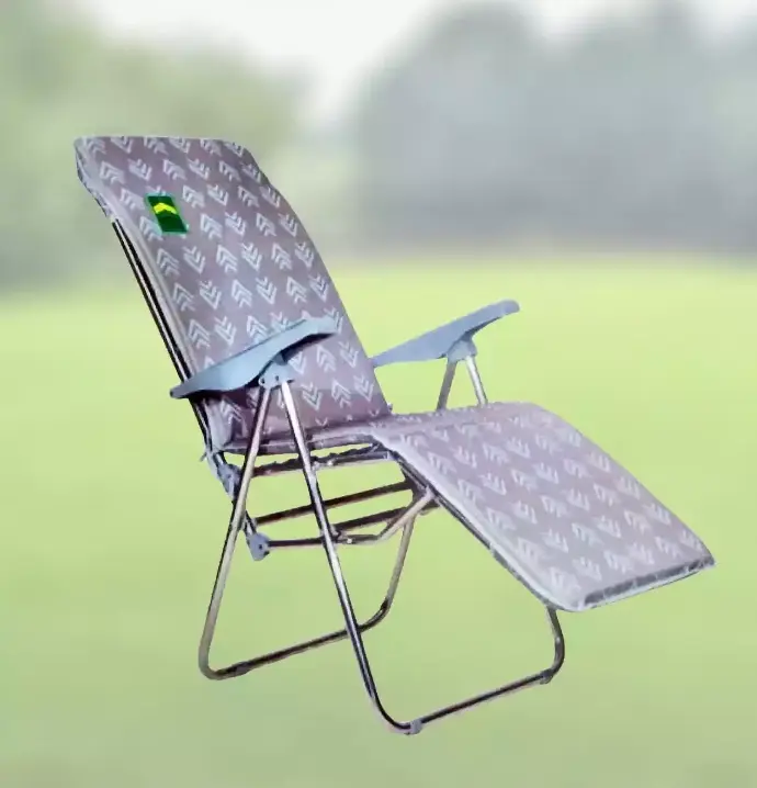 Silla hamaca reclinable tres tramos. Plegable